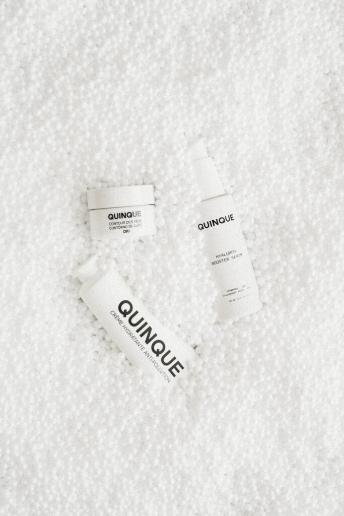 Shooting produits photos cosmétiques skincare - Quinque - Studio Quotidien Lyon