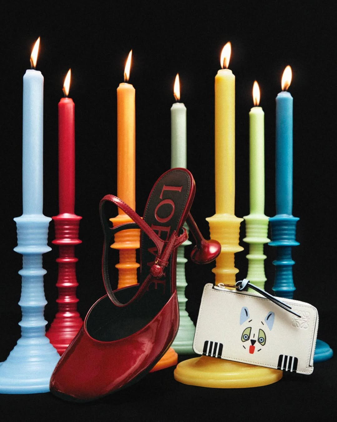 LOEWE PERFUMES - Set design - chandelles - escarpins - Loewe